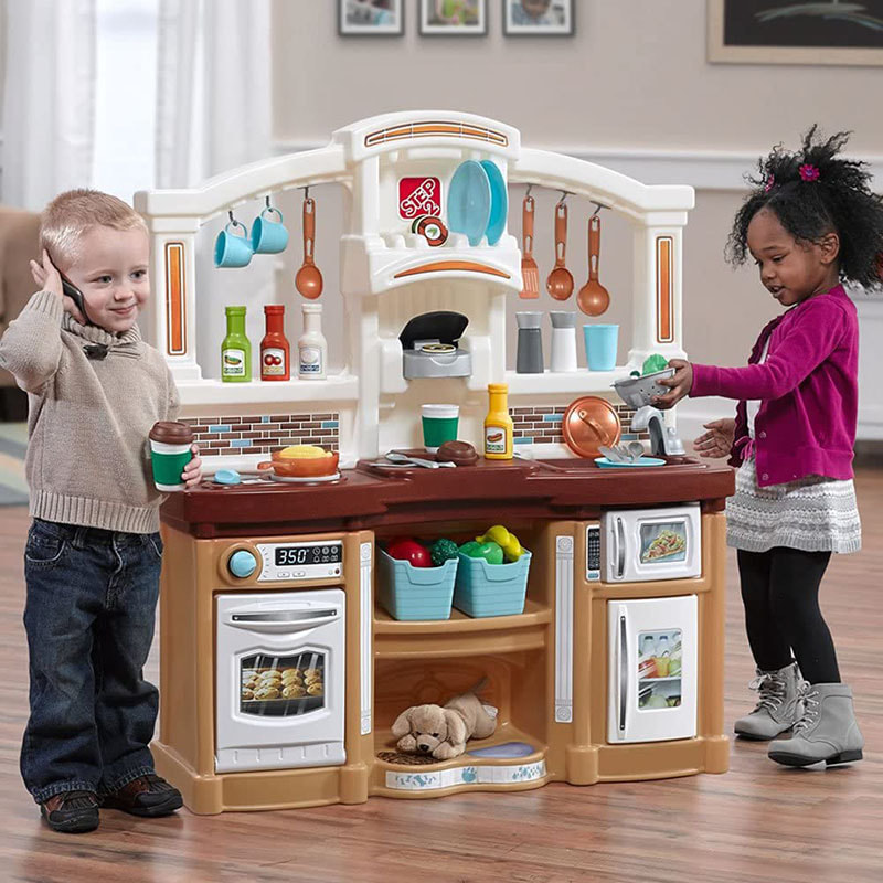 Brown Kids Kitchen Playset ​45-Pc Kitchen Accessories Set