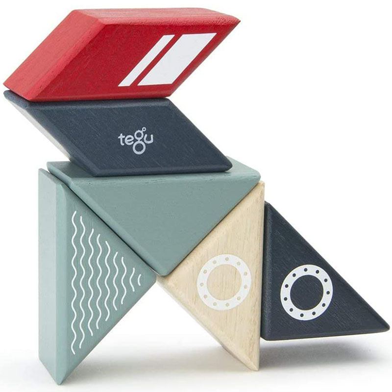 6 Piece Tegu Travel Pal Magnetic Wooden ​Block Set